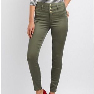 🌸charolette  Russ Army Green high waisted jeans
